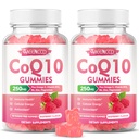 Zuckerfreie CoQ10 Gummie 250mg, Coenzym Q10 Ergänzungen Plus Omega-3, Vitamin B6 & Zink, hohe Absorption CoQ10 Ergänzung für Cellular Energy & Antioxidans Unterstützung, Himbeer Geschmack, Vegan 120Cts