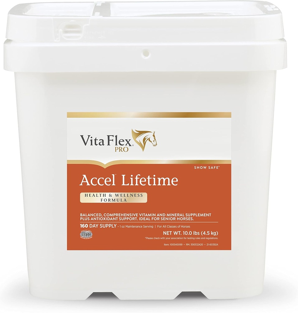 Vita Flex Pro Accel Lifetime Health & Wellness Formula Supplement für Pferde, 10 lb