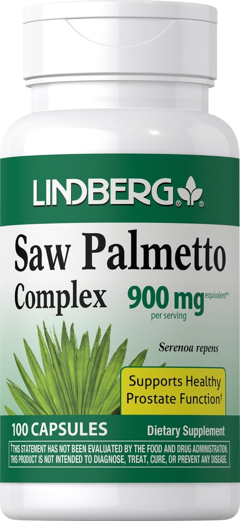 Lindberg Saw Palmetto Extrakt für Frauen und Männer | 900 mg | 100 Kapseln | Supplement Blend | Serenoa Repens | Non-GMO, Glutenfrei