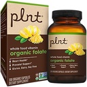 Organischer Folat - Ganze Nahrungsergänzungsmittel - 800mcg Folsäure (100 Kapseln)