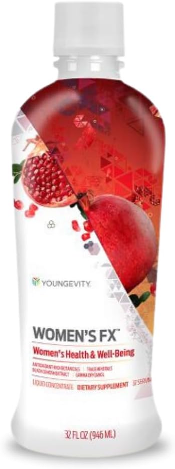 Youngevity Women's FX with Black Cohosh, 32 Oz – Boissons supplémentaires naturelles - Ménopause de soulagement et tout-essentiel, vitamines dans une bouteille