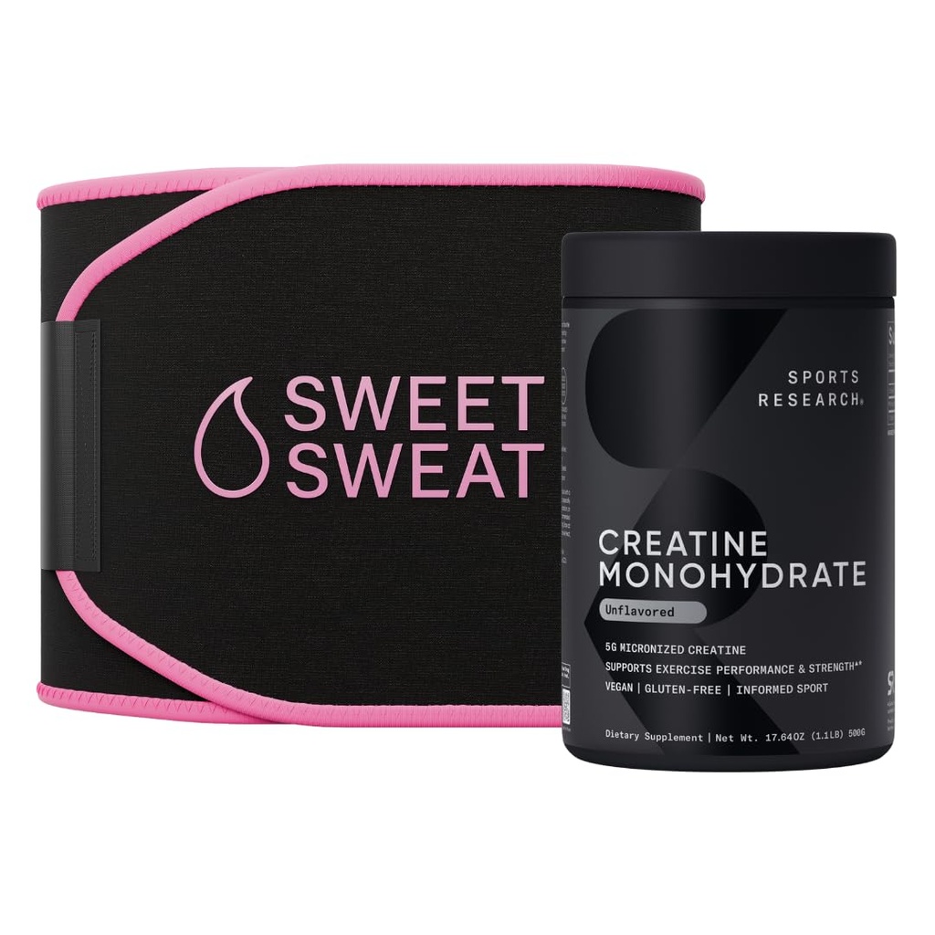 Recherche sportive Creatine Monohydratée et Sueur sucrée Trimmer - Noir/Pink (Grande)