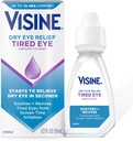 Visine Dry Eye Relief Müde Augenschmiermittel Augentropfen, Feuchtigkeitsspendende & beruhigende sterile Tropfen für bewässerte, trockene & müde Augen aufgrund von Screen Time Irritation, Polyethylen Glycol, 0.5 fl. oz