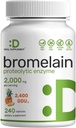 Bromelain Supplement 2.000mg pro Servierung, 240 Kapseln – Natürliche proteolytische Enzyme aus frischer Ananas – Unterstützt Nährstoffdigestion