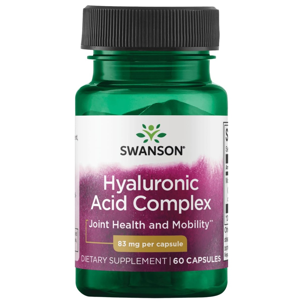 Swanson High Potency Hyal-Joint Complexe d'acide hyaluronique 83 Milligrammes 60 Capsules