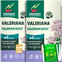 Hanan Valerian Root Tea for Bedtime (50 Bags) - Te de Valeriana, Kräuterberuhigender Nachttee - 100% rein, Koffeinfrei, Non-GMO, Kräuter aus Peru - Paket von 2 Boxen