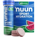 Nuun Sport Elektrolyt Tabletten mit Magnesium, Kalzium, Kalium, Chloride & Natrium, Gluten Free & Vegan, Wassermelone, 4 Packung (40 Portionen insgesamt)