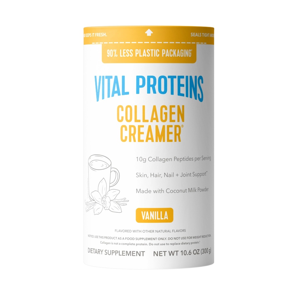 Vitalproteine Collagen Peptides Powder - Vanilla Protein Coffee Creamer for Hair, Haut & Nails Support
