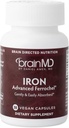 BRAINMD Dr Amen Iron - 30 Kapseln - Unterstützt Energieproduktion, Kognitive Funktion & Gene Regulation - Gentle &amp; Easily Absorbiert - Glutenfrei - 30 Portionen