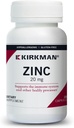 Kirkman - Zink 20mg - 100 Kapseln - Immununterstützung - Hohe Absorption - Allergiker