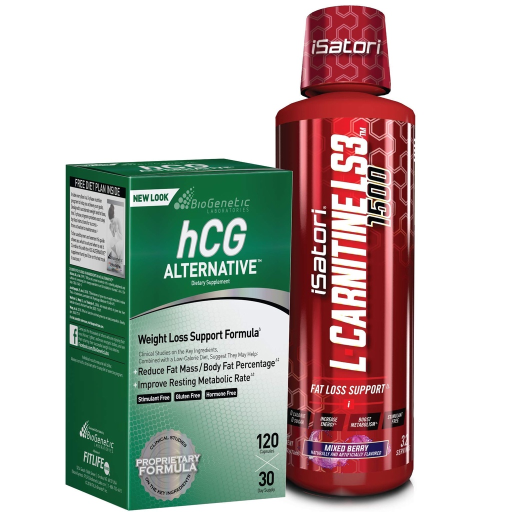 iSatori L-Carnitine LS3 Berry mixte 1500mg (32 portions) et laboratoires biogénétiques