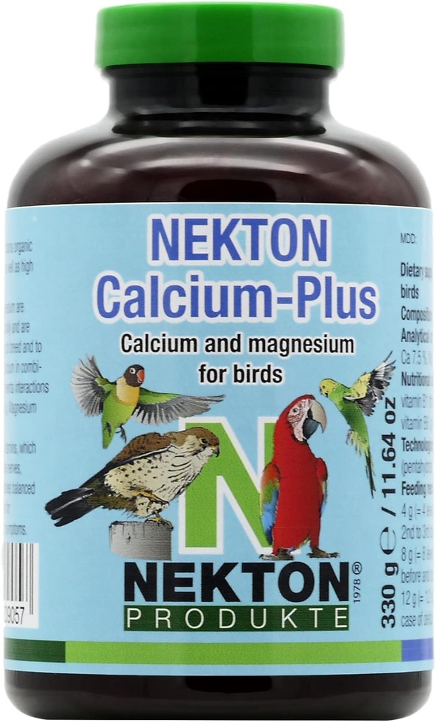 Nekton Calcium Plus - Calcium mit Magnesium & Vitaminen, Weiß, 330g/11.64 oz