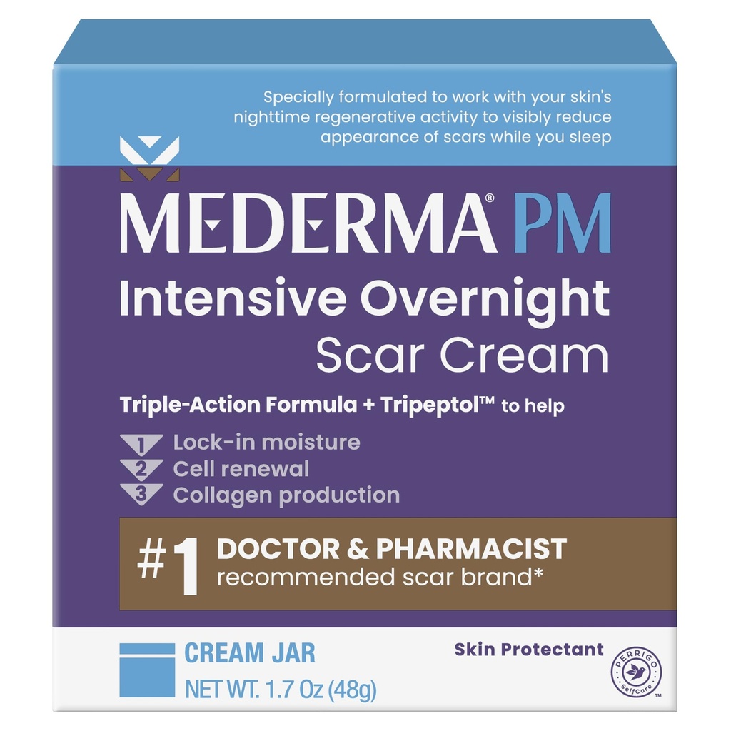 Mederma PM Intensive Nacht Narbe Creme - Fortgeschrittene Narbe Behandlung mit Tripeptol, funktioniert während Sie schlafen
