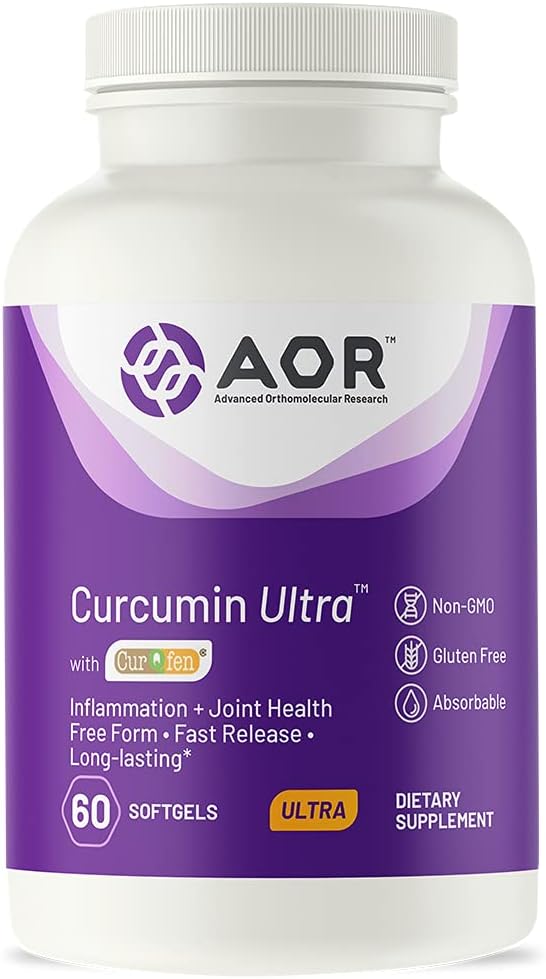 AOR, Curcumin Ultra, Premium-Ergänzung, Fast-Acting Joint Support, 60 Softgels (60 Servietten)