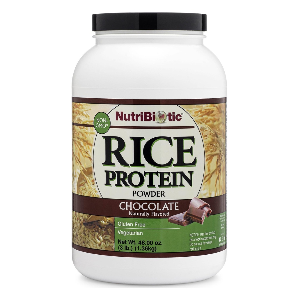NutriBiotique – Protéines de riz au chocolat, 3 Lb (1,36 kg)