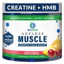 BioTrust Ageless Muscle Builder - Kreatin HMB Pulver mit Vitamin D3 & Betaine - Build & Preserve Natürliche Abbau Muskelmasse & Stärke - Frucht-Punch, 30 Servierungen