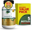 NeuroVife Gold Max Cerveau Supplément de soutien à 8 extraits naturels avec DHA, Vitamines A, C, B Complexe de 60 capsules de légumes fabriqués aux États-Unis (5)
