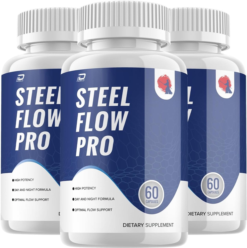 Steel Flow Pro Supplement für Männer – SteelFlowPro Advanced Energy Pills, SteelFlow Pro Supplements Still Flow Pro für Männer Health Supplement, Bewertungen (3 Pack - 180 Kapseln)