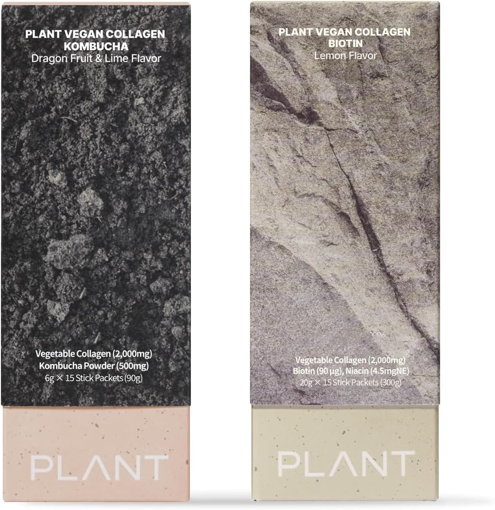 PLANTE Collagène végétalien Kombucha et collagène liquide Biotine