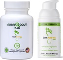 NutriGout Plus Uric Acid Supplement und Extra Strength Joint Discomfort Relief Themencreme