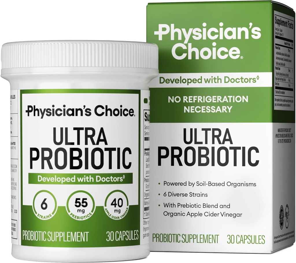 Ultra Probiotic - 60B SBO Probiotic - 6 Strains - Bodenbasiert - Fortgeschrittene probiotische Benutzer - Probiotika für Frauen und Männer - Verdauungsgesundheit - Unterstützt kirchliche Konsistenz, Gas & Bloating