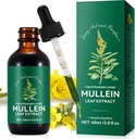 Mullein gouttes pour les poumons, Mullein Leaf Extract pour le nettoyage pulmonaire, Respiratoire Healthy Breathing Support pour les fumeurs