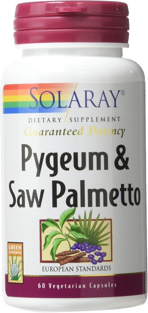 Solaray Pygeum und Säge Palmetto Ergänzung, 60 Zähler