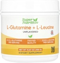 Super Nutrition L-Glutamin + L-Leucin, Unflavored, 15.87 oz (450 g)