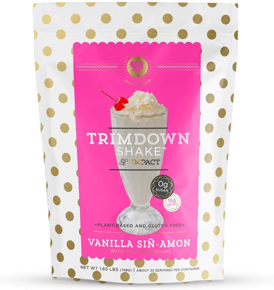 Empact Trimdown Shake - Vanilla Cinnamon - Vegan Protein Powder, Zero Sugar, Keto Friendly, Glutenfrei, Non Dairy, Soy Free, Lactosefrei, Non-GMO 1.65 Pfund