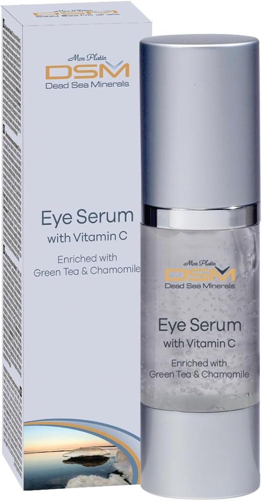 Mon Platin, DSM, Dead Sea Minerals,Mineral Serum Eye Serum Vitamin C, 1.02fl.oz/30ml