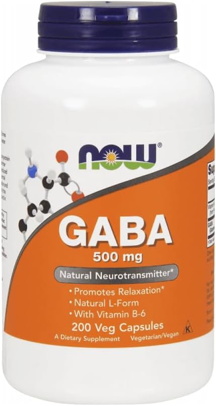 JETZT Lebensmittel - GABA mit Vitamin B6 500 mg. - 200 vegetarische Kapseln