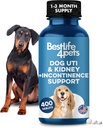 Chien UTI et soutien au rein, incontinence naturelle et contrôle de la vésicule pour les chiens réduit les fuites involontaires, les problèmes de traîtage urinaire, les pierres de vésicule et améliore la santé du rein des chiens (400 pilules)