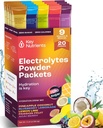 NUTRIENTS CLÉS Electrolytes Packs en poudre Pas de sucre - 5 saveurs délicieuses dans les emballages d'hydratation 20 Pack - Pas de calories, sans gluten Electrolytes Packs en poudre, non OGM, fabriqués aux États-Unis