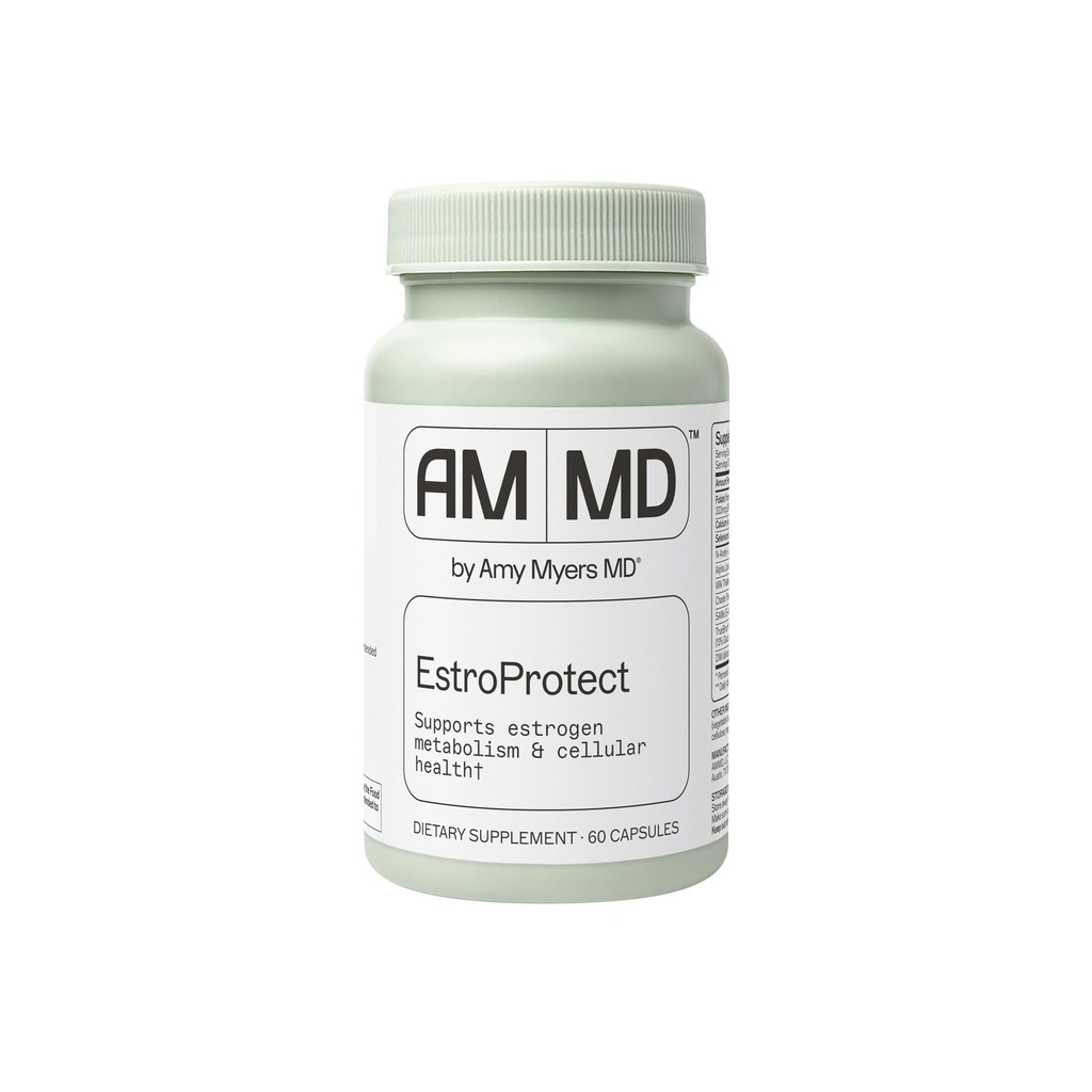 Amy Myers MD EstroProtect Supplement - Unterstützt Estrogen Balance & Hormone Gesundheit - DIM, Calcium-D-Glucarate, Broccoli Seed Extract - 60 Kapseln