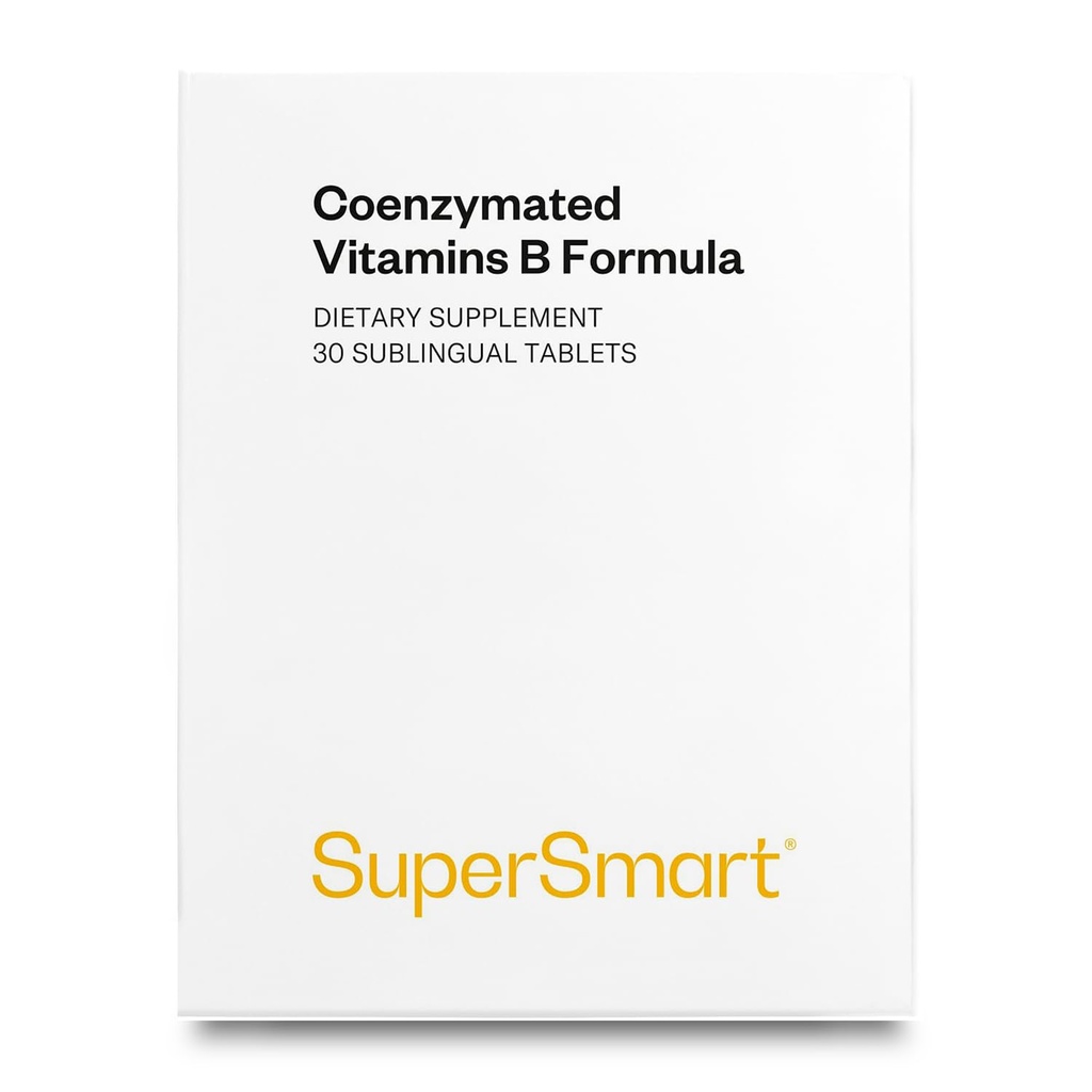 Supersmart - Coenzymated B Formula - Enthält alle B-Gruppe Vitamine - Fünfmal mehr aktiv | Non-GMO & Glutenfrei - 30 Tabletten