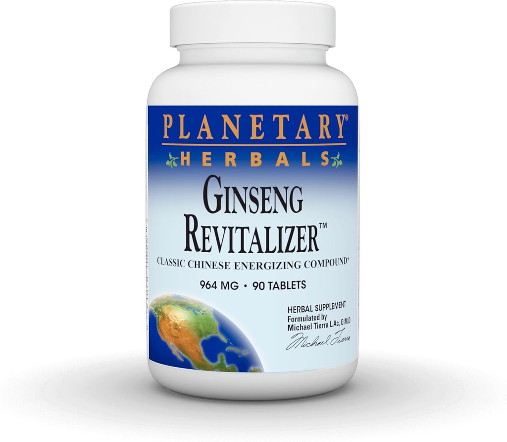 Herbes planétaires Ginseng Revitalizer, composé énergétique chinois classique*, 964 mg - 90 comprimés