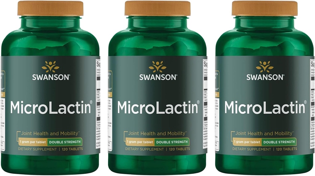 Swanson Microlactine Double résistance 1000 Milligrammes 120 onglets (3 pack)