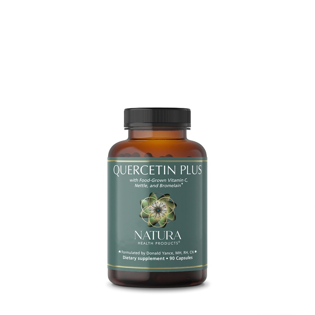 Natura Health Products Quercetin Plus Supplement - Moduliert Gesunde Immun- und Histamin-Reaktion - Mit Bromelain, Vitamin C, Nettle Leaf & Quercetin (90 Kapseln)