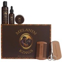 Melanin Kings Bart Grooming Kit für Herren - Formeln mit antiken afrikanischen natürlichen Inhaltsstoffen | Bart Wash, Öl, Balm, Brush, Comb, Trimming Scissors
