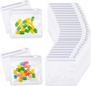 Nuanchu 12 pièces Pochettes à pilules Sacs Set à fermeture à glissière réutilisable Sacs en plastique transparent Auto-étanchéité Voyage Médecine Organisateur Stockage avec serrure à diapositives pour la médecine et les petits articles