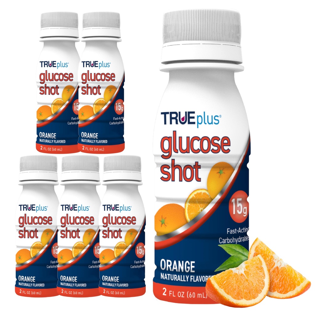TRUEplus Glucose Shots 6 Flaschen - Orange
