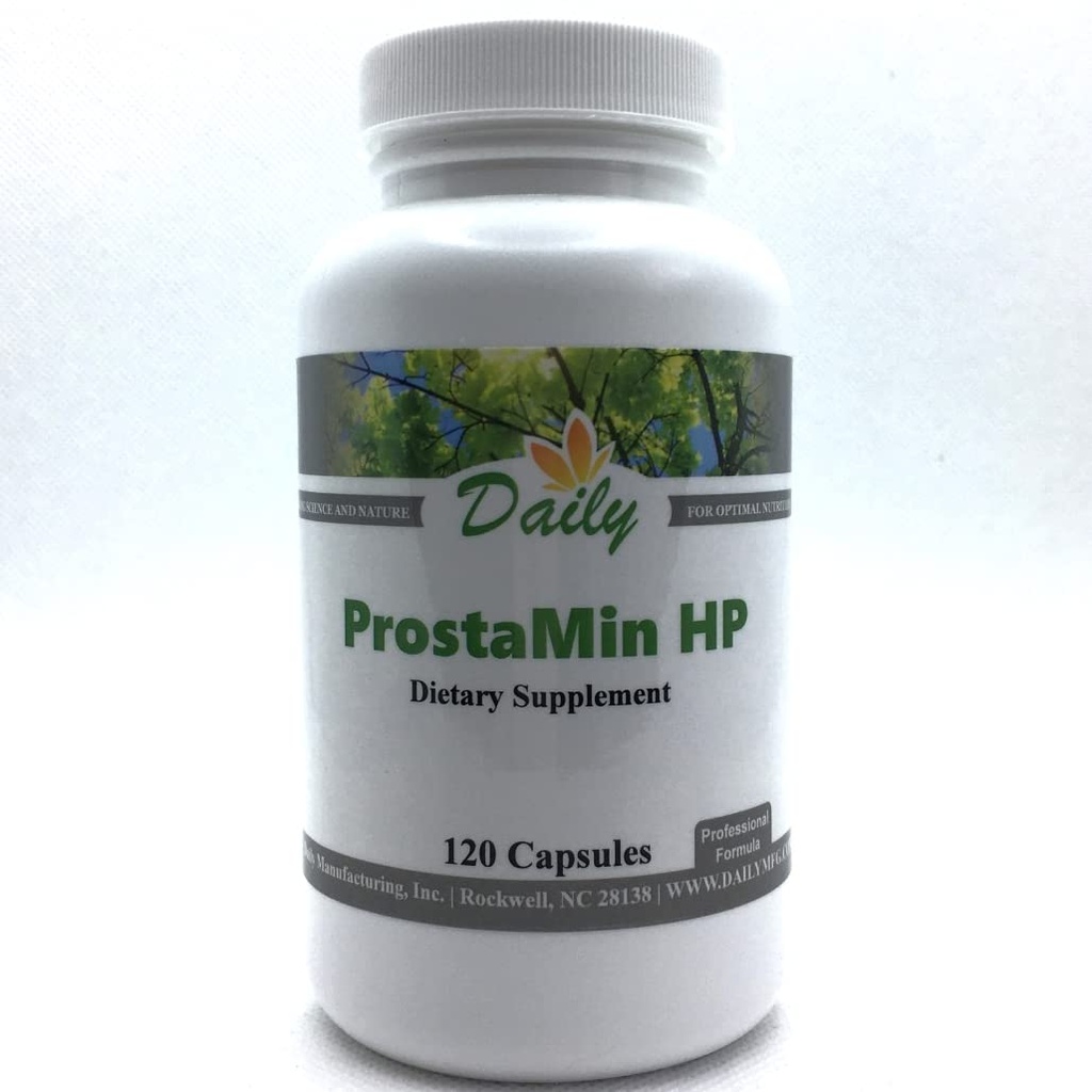 Tägliche Herstellung ProstaMin HPTM (Beta Sitosterol, Pygeum, Reishi Pilz, Knoblauchextrakt, Curcumin (aus Tumeric) & Zinc)