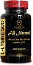 L-LYSINE Ergänzung Amino ACIDS - L-Lysine HCL Ergänzung, Lysin Ergänzung Immununterstützung, Stickstoff Balance, Pre Workout Pillen, L-Lysine 500mg - 1 Flasche 100 Zähler