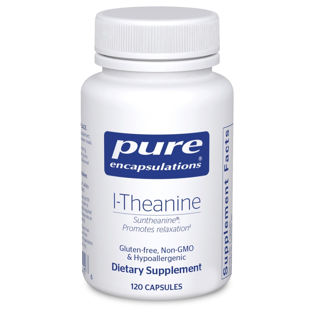 Encapsulations pures L-Theanine - Supplément acide amino pour soutenir la relaxation, le stress et le système nerveux - 120 capsules