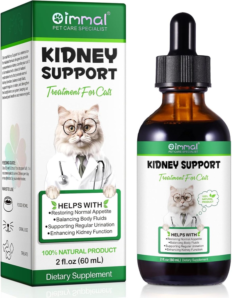 ALIVO Liver Unterstützung für Katzen, Leber und Nieren Unterstützung für Katzen mit natürlichen Kräuterextrakt hilft Balance Katzen Leber & Nieren Gesundheit, natürliche Tier Kräuterergänzung für Katzen - 60 ml