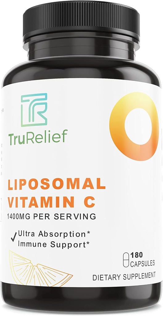 Liposomale VIT C - Immununterstützung w/Ultra-Absorption. 180 Kappen pro Flasche. Potent 1400mg liposomale VIT C Dosis.