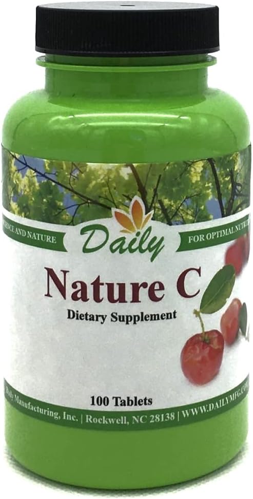Fabrication quotidienne Nature C (vitamine C de la cerise d'Acerola) 100 comprimés par bouteille