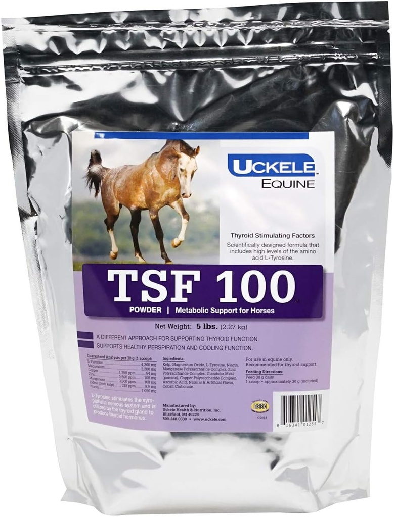 Uckele Equine TSF 100 Poudre de soutien métabolique, sac de 5 livres