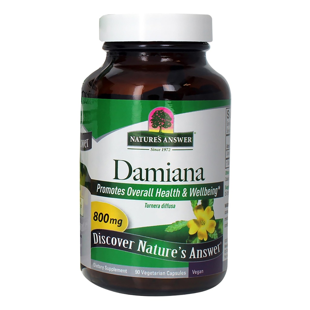 Nature's Answer Damiana, 90 Vegetarische Kapseln (400 mg pro Kapsel)