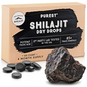 Pure Himalayan Shilajit Dry Drops, 100% reine natürliche Shilajit, Grade A, Max Potency 85+ Clean Trace Minerals & Fulvic Säure für Energie, Metabolismus & Immun Support Supplement für Männer & Frauen (120 Tabs)